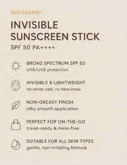 HUEGUARD® Invisible Sunscreen Stick SPF 50